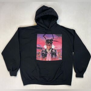 Juice Wrld Legends Never Die Album Graphic Pullover Hoodie Men Large Black
